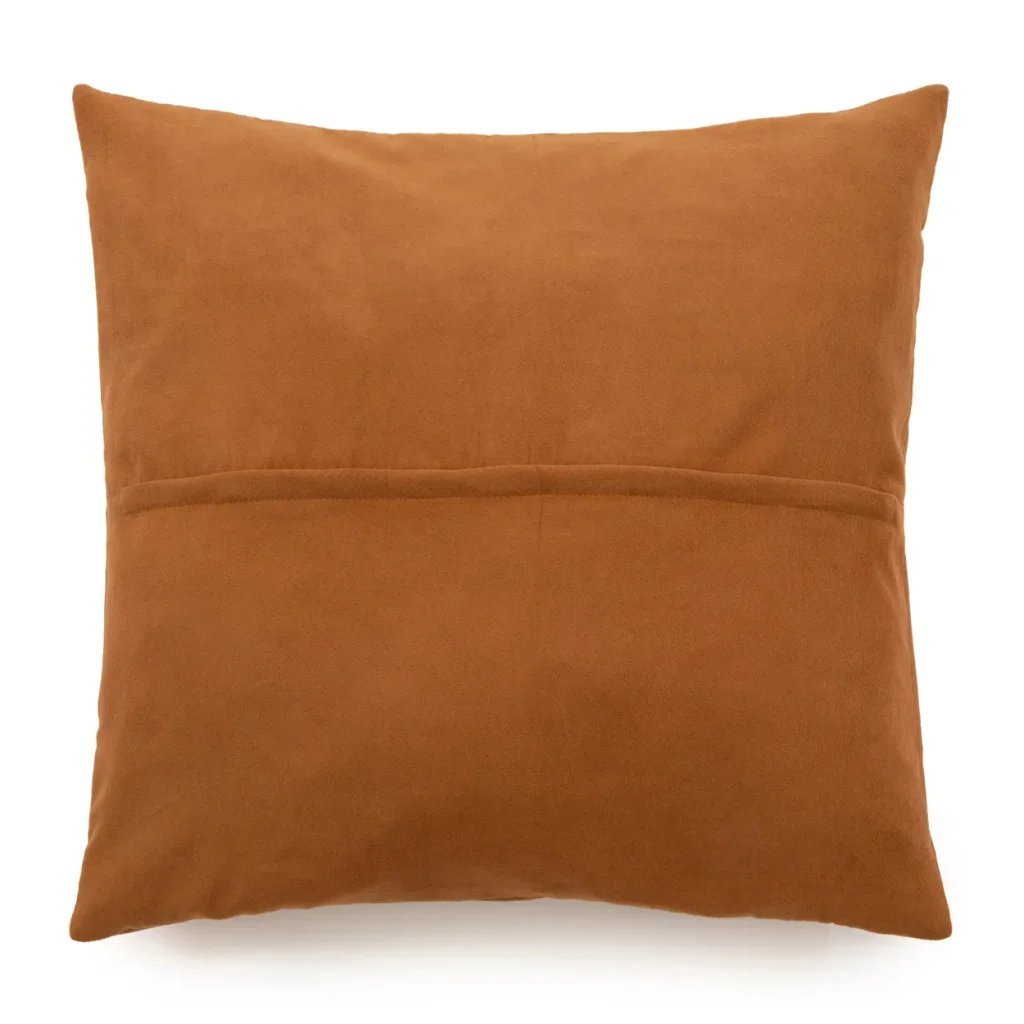 De Four Panel Leather Kussenhoes - Camel - 60x60 - Afbeelding 2