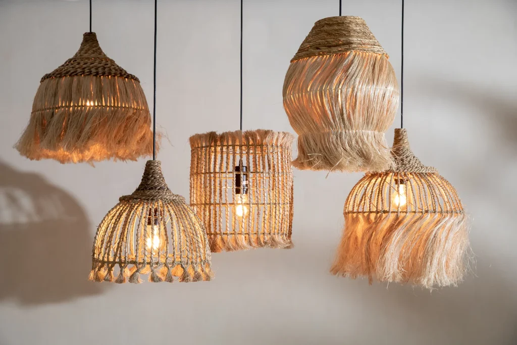 De Abaca Bird Cage Hanglamp - Naturel - M - Afbeelding 3