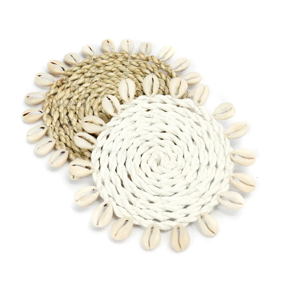 De Seagrass Shell Onderzetter - Naturel - Afbeelding 4