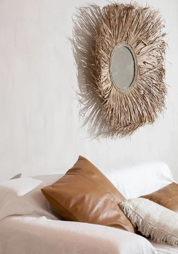 De Four Panel Leather Kussenhoes - Camel - 60x60 - Afbeelding 5
