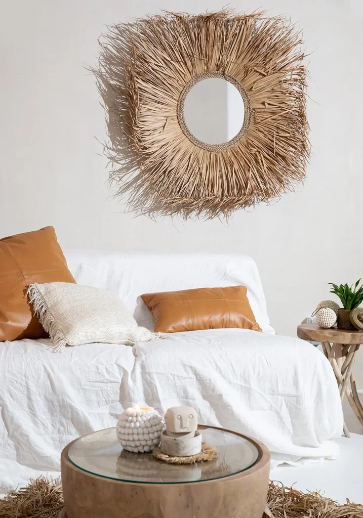 De Four Panel Leather Kussenhoes - Camel - 60x60 - Afbeelding 6