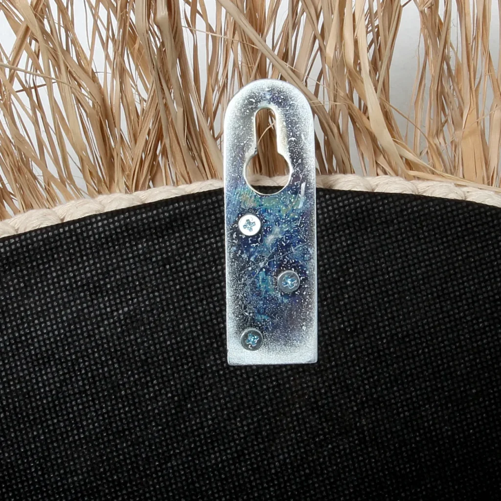 De Raffia Cowrie Spiegel - Naturel Wit - Afbeelding 9
