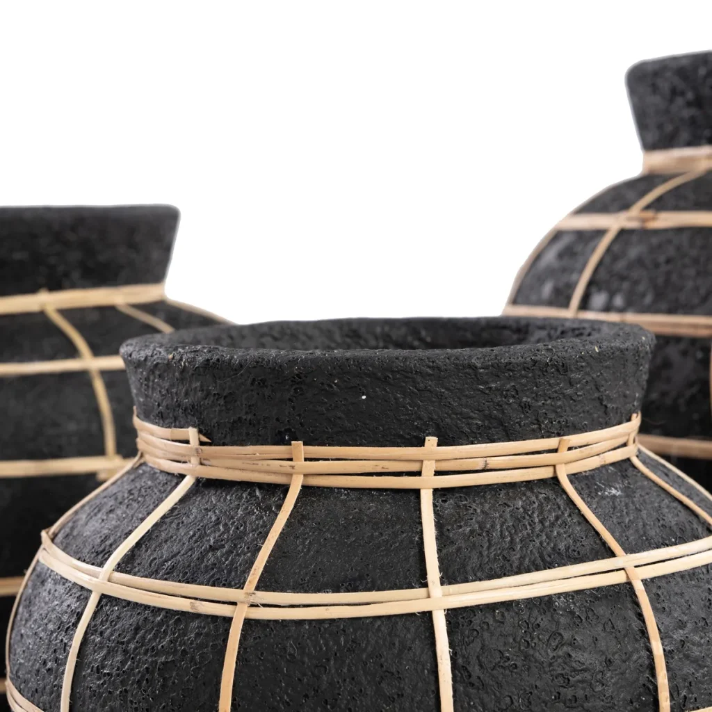 De Belly Vaas - Zwart Naturel - S - Afbeelding 7