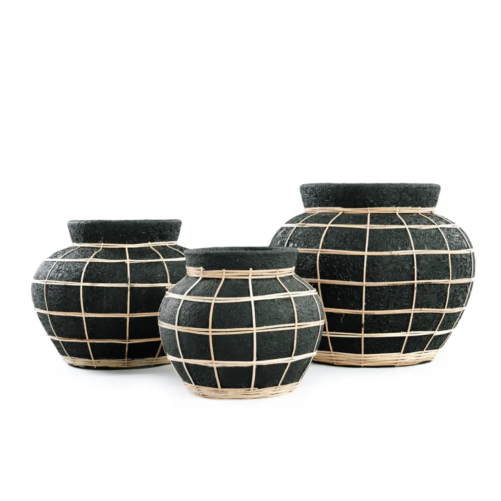 De Belly Vaas - Zwart Naturel - S - Afbeelding 8