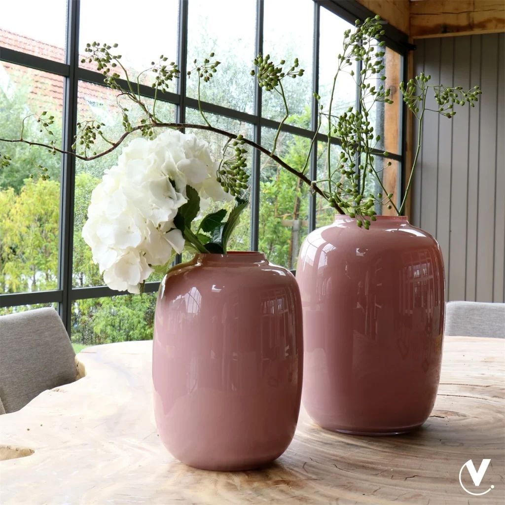 Vaas Paula Pastel Pink glans H29 cm - Afbeelding 2