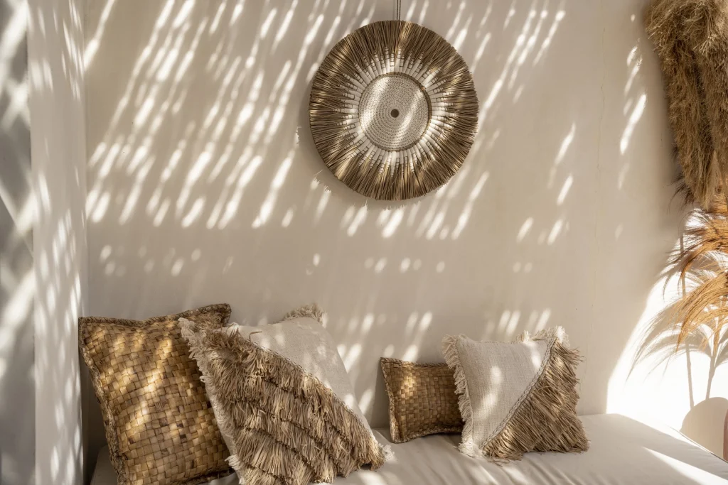 The Raffia Macramé Wall Deco - White Natural - Afbeelding 4