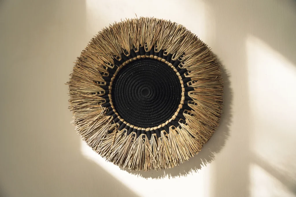 The Raffia Macramé Wall Deco - Black Natural - Afbeelding 5