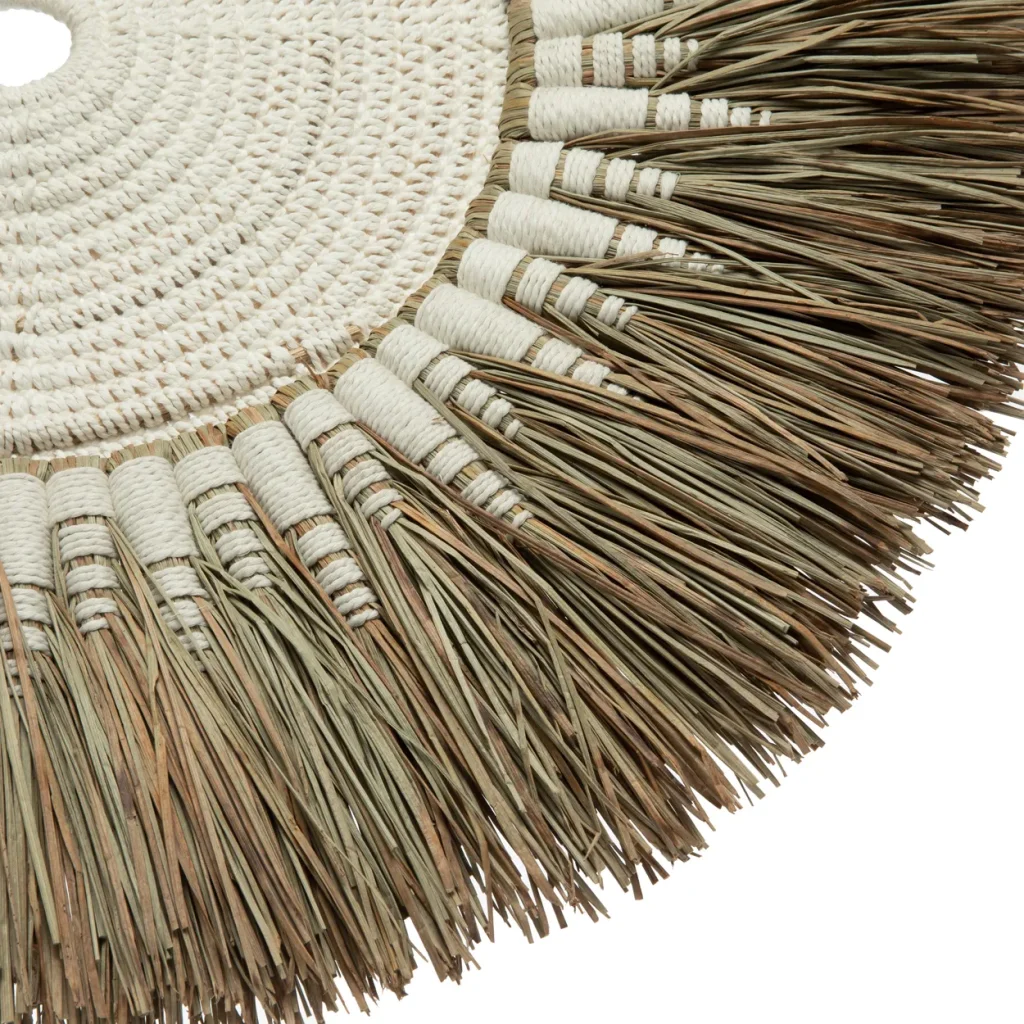 The Raffia Macramé Wall Deco - White Natural - Afbeelding 5