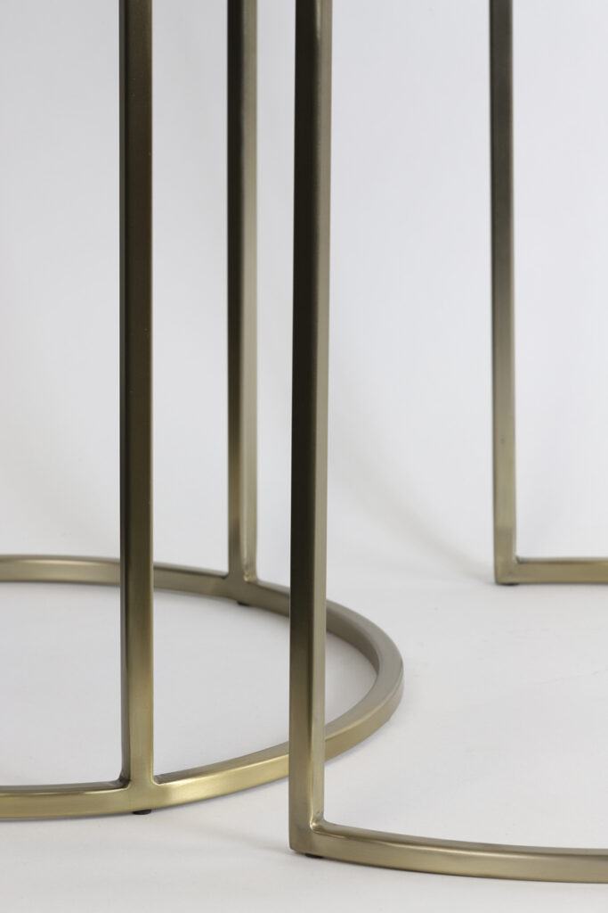 Bijzettafel Talca - Goud - Ø50+Ø40cm - Afbeelding 7