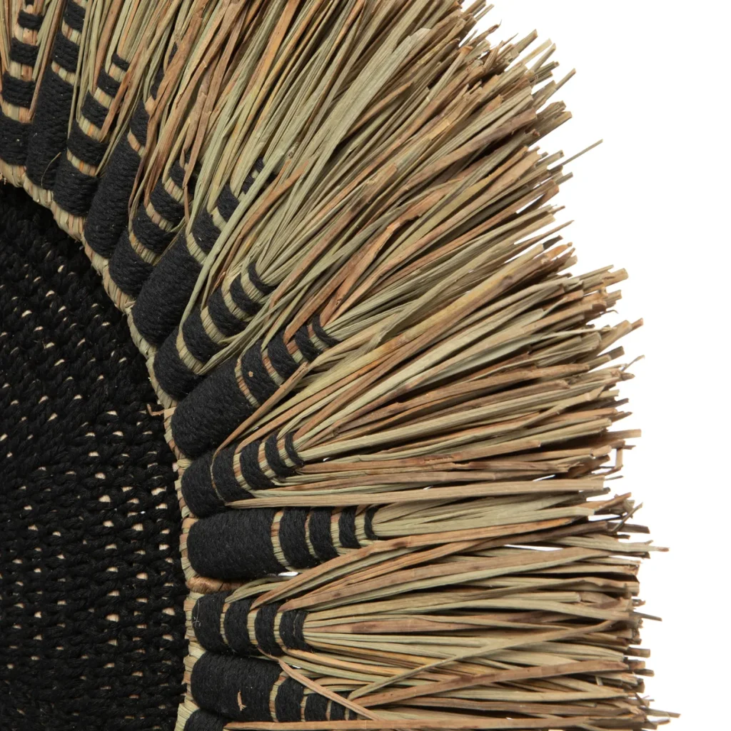 The Raffia Macramé Wall Deco - Black Natural - Afbeelding 7