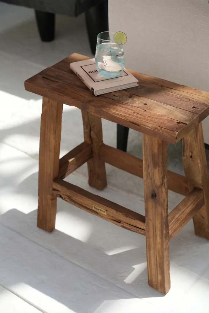 The Fab Rustic Stool - Natural - Afbeelding 2