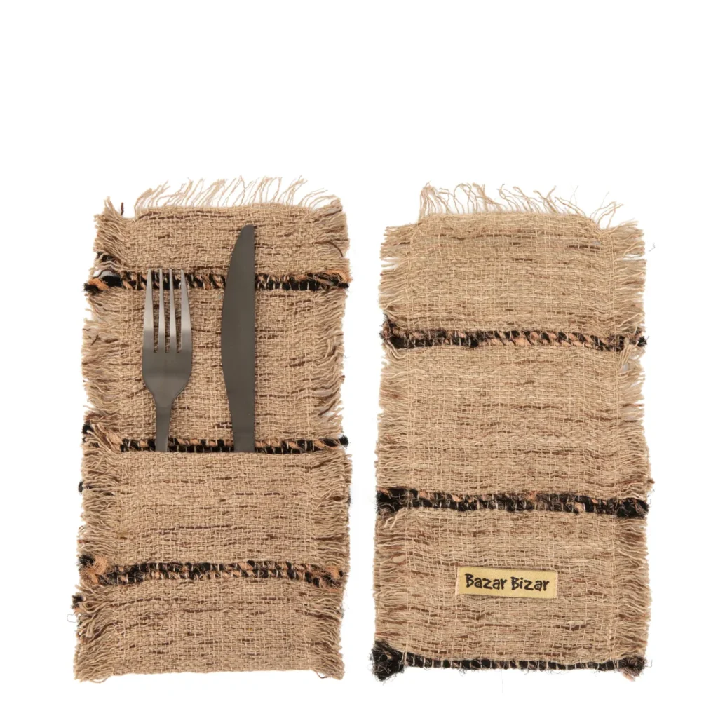 The Oh My Gee Cutlery Holder - Beige Black - Set of 4_40 - Afbeelding 2