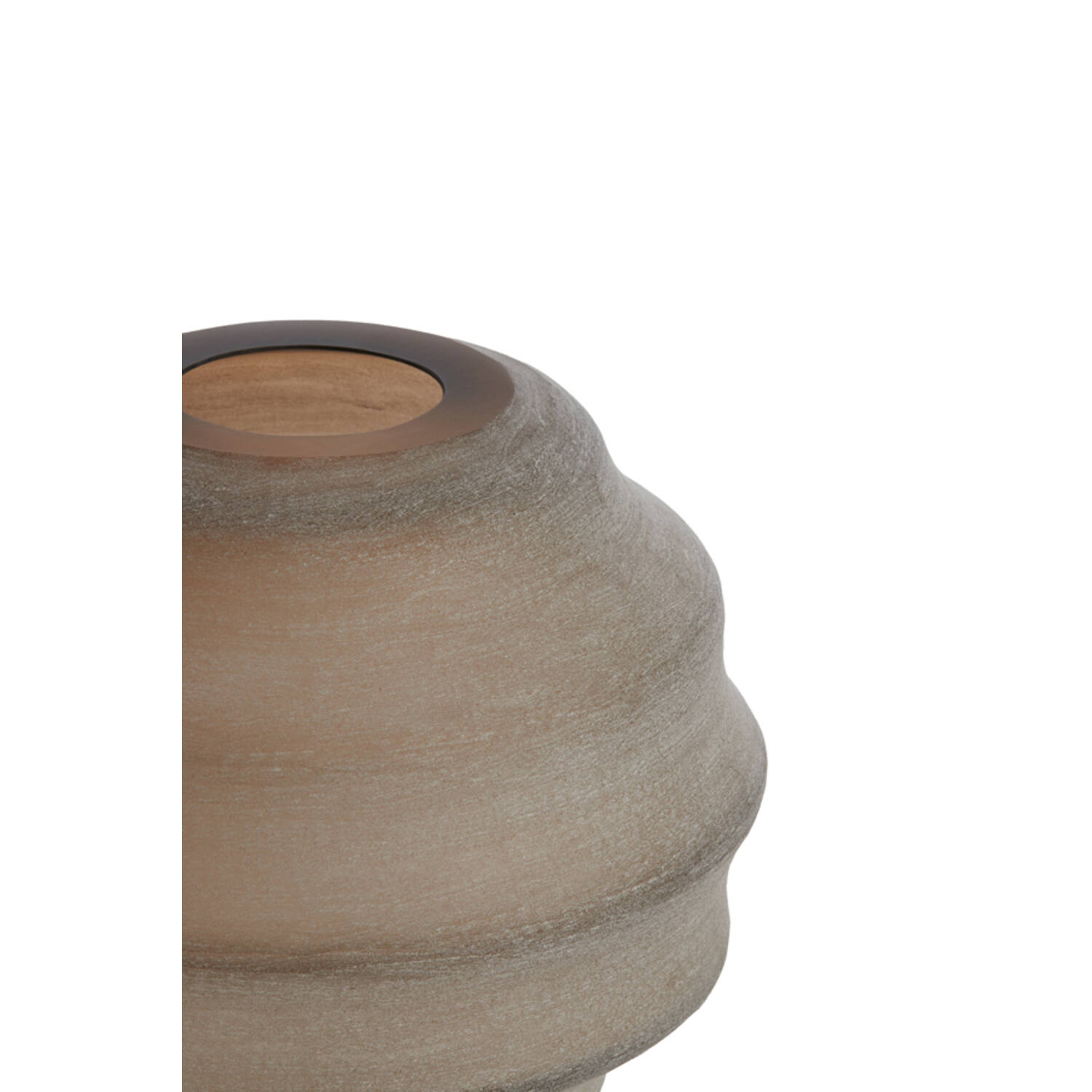 Vaas Ø32,5x29 cm NAYORO glas mat licht bruin - Afbeelding 4