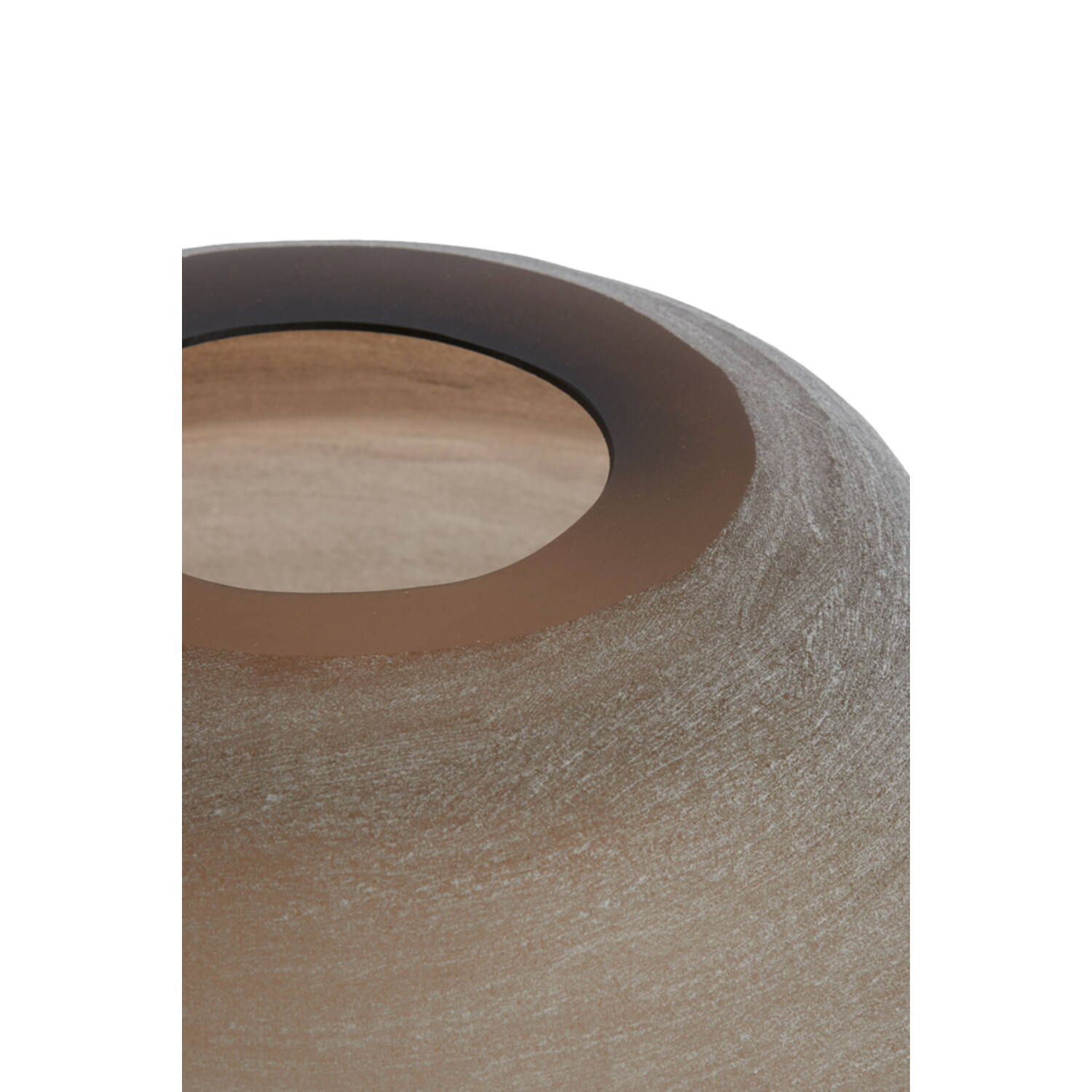 Vaas Ø32,5x29 cm NAYORO glas mat licht bruin - Afbeelding 2