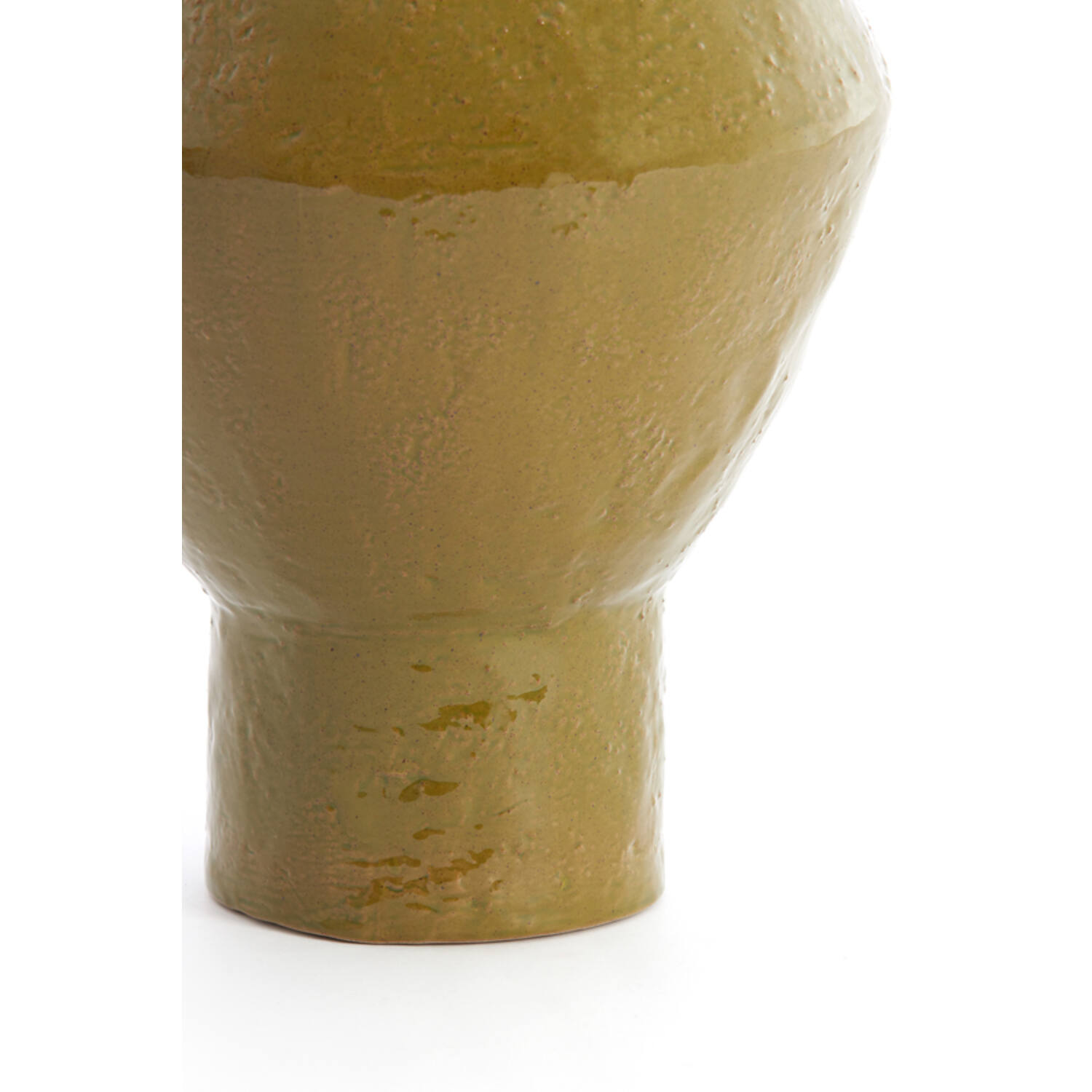 Vaas deco Ø29x41 cm VASORA keramiek glanzend olijf groen - Afbeelding 3