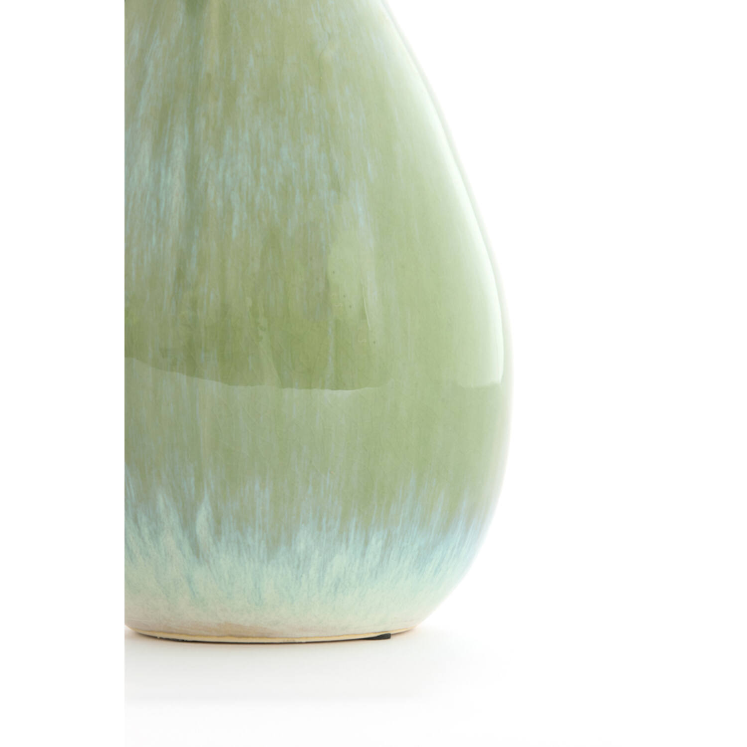 Vase deco Ø15,5x29 cm CULLA ceramics green+light blue - Afbeelding 3