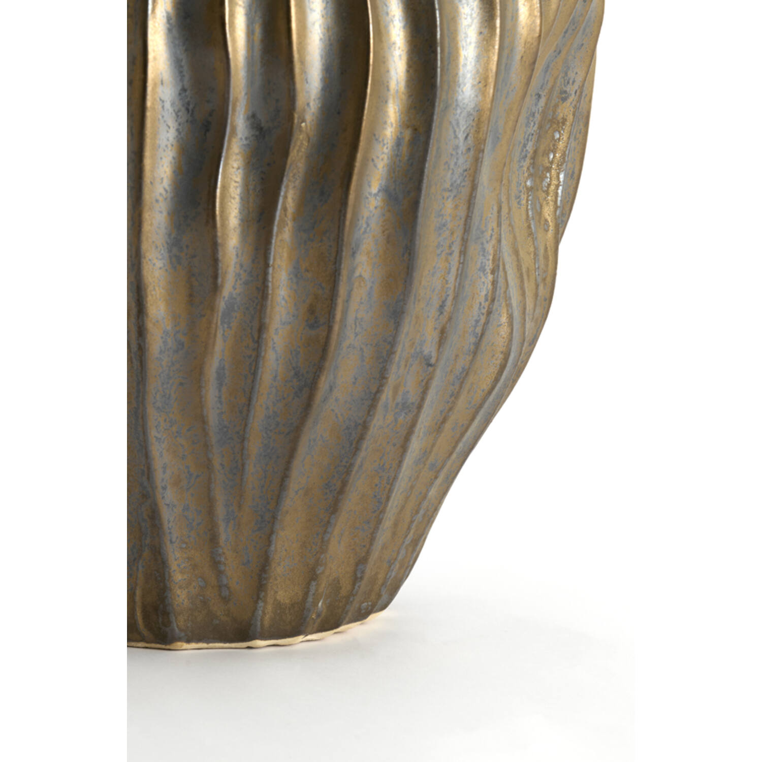 Vase deco Ø22x25 cm VECHHIA ceramics antique bronze - Afbeelding 4