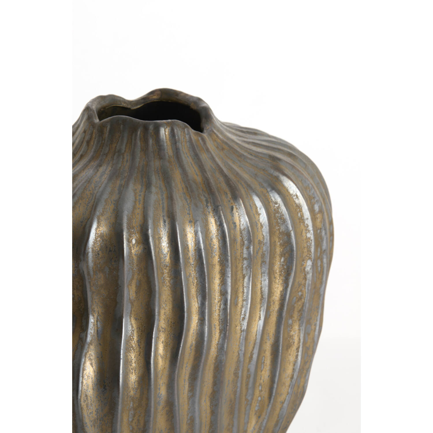 Vase deco 30x19x35 cm VECHHIA ceramics antique bronze - Afbeelding 2