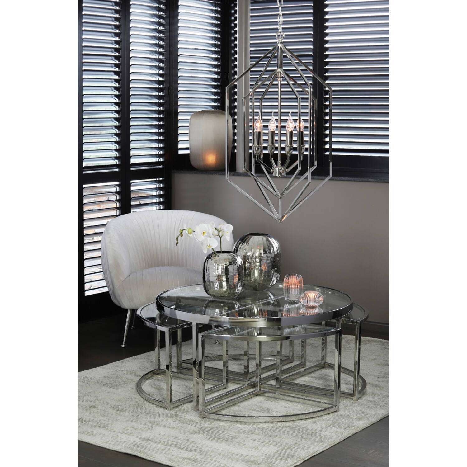 Vaas Ø33x42 cm PACENGO glas licht bruin - Afbeelding 3