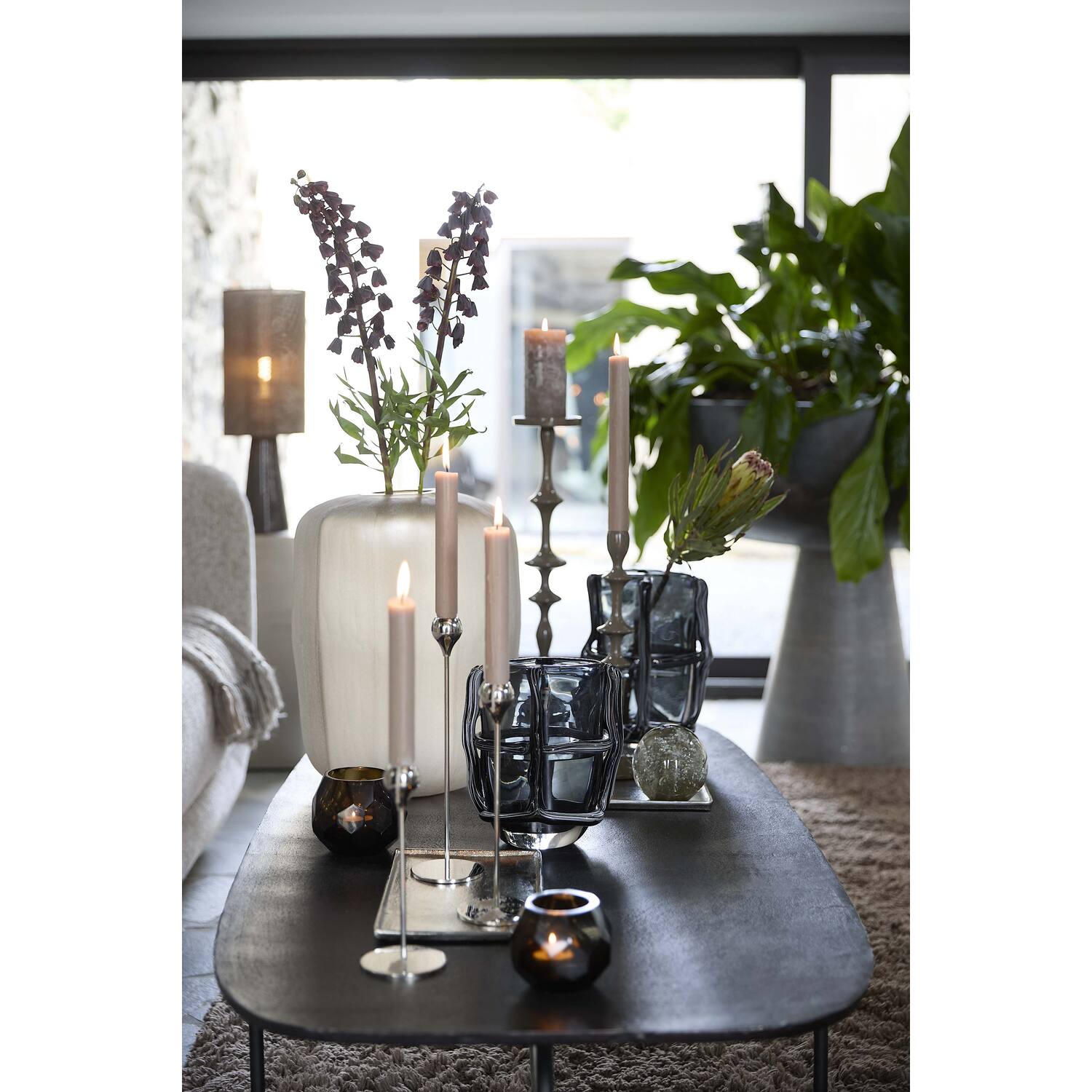 Vaas Ø33x42 cm PACENGO glas licht bruin - Afbeelding 2